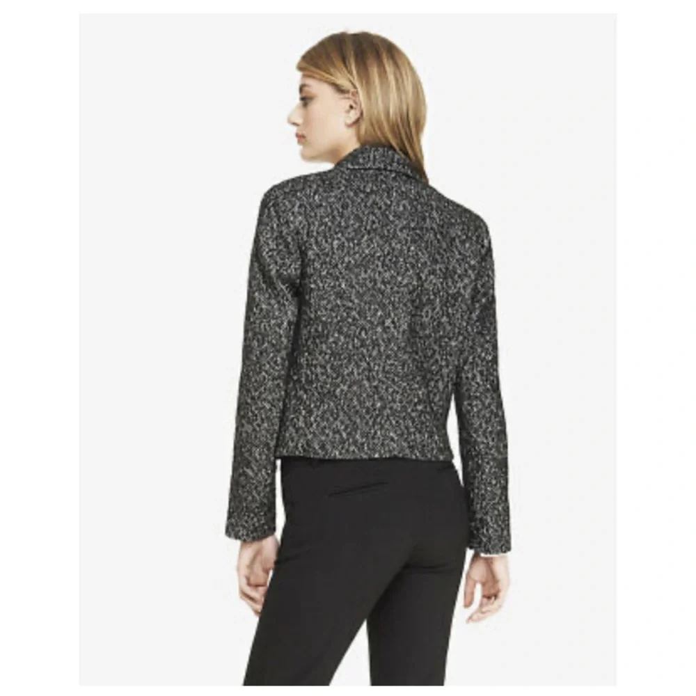 NWT Express Wool Herringbone Zip Pocket Jacket - Picture 2 of 8